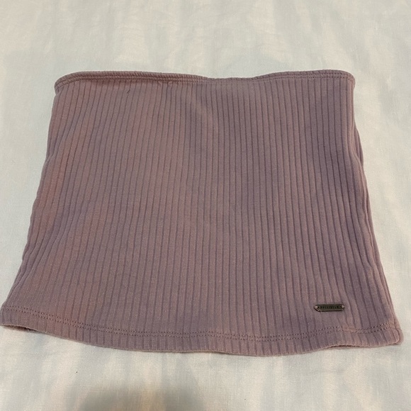 Lavender/pinkish ribbed tube top from Hollister